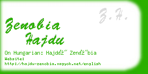 zenobia hajdu business card